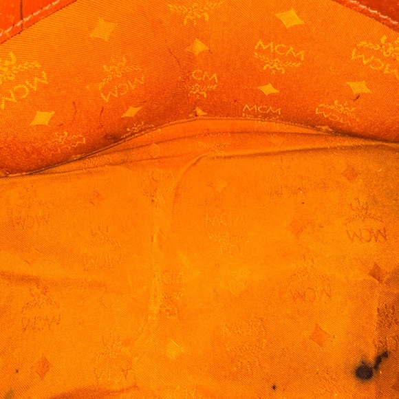 Authentic MCM Vintage Visetos Heritage Boston Cognac Bag small A00172 - Picture 12 of 16